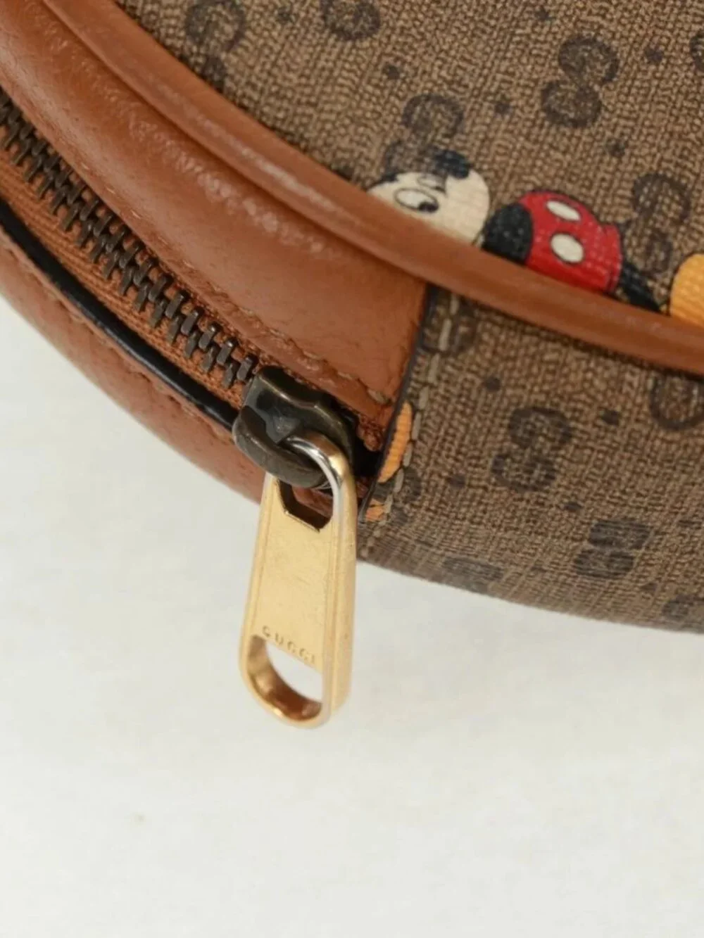 GUCCI Micro GG Supreme Disney Backpack PVC Beige Gold 603730 Auth 159823M